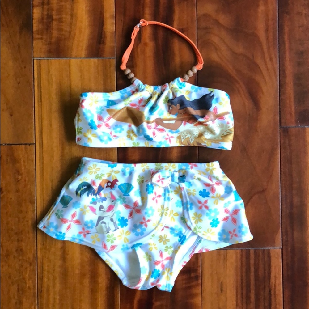 Disney Princess Moana Two Piece Swimsuit - Size 4